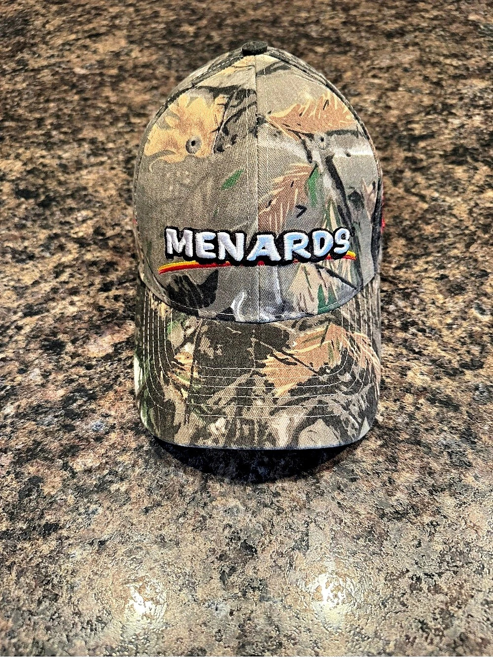 Menards Camo Adjustable Trucker Hat in Green & Brown